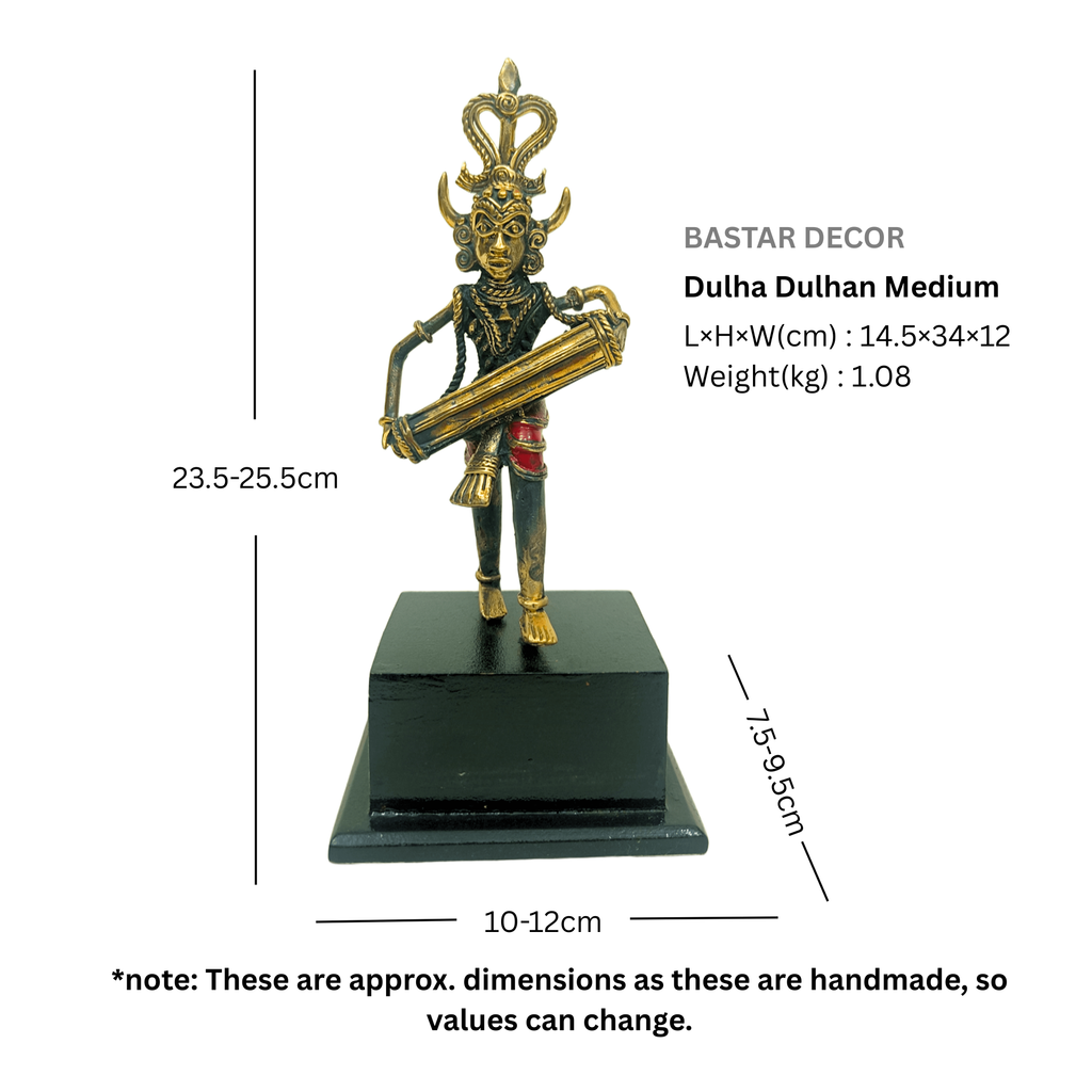 Dholak Dance Figurine, Dokra/Dhokra Art, Bell Metal Craft